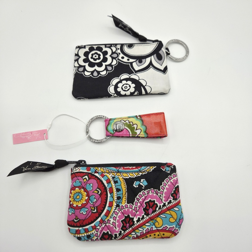 Vera Bradley ID Case‎ Keychain Bundle Womens Floral Paisley Boho